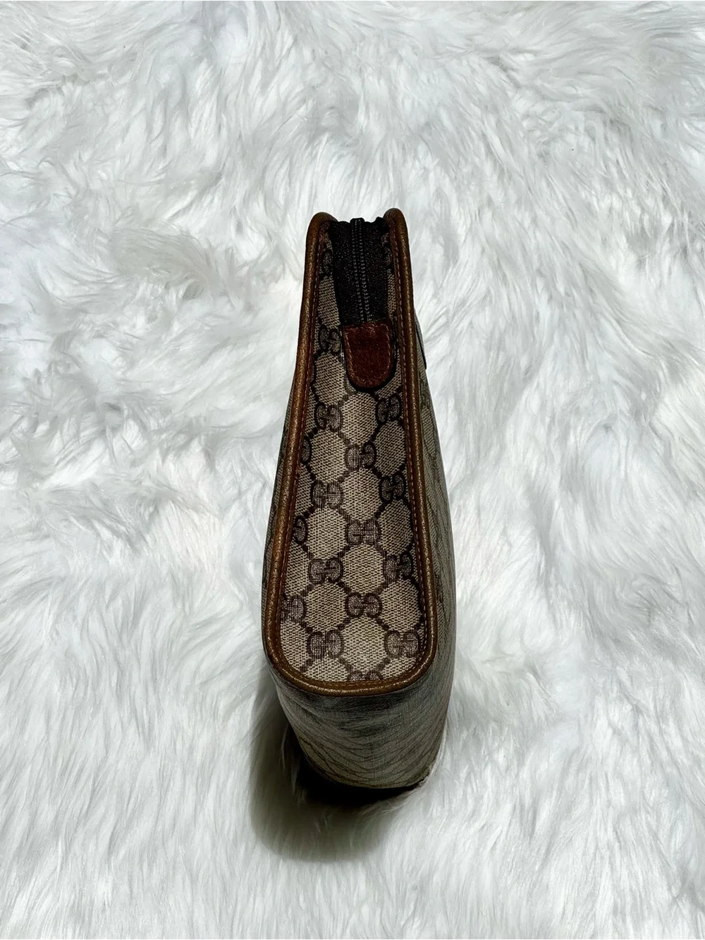 Gucci GG Clutch VTG Zipper closure tan 8x10x3” unisex - Picture 7 of 17